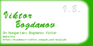 viktor bogdanov business card